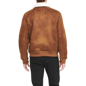 Chaqueta Bomber suave y acogedora para hombre con cuello de piel sintética, chaqueta sostenible personalizada, cazadora, chaqueta ligera para hombre - Product Image 2