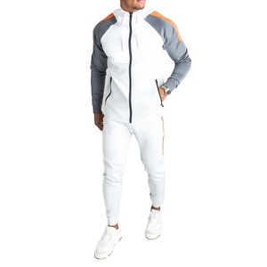 Chándal cómodo para hombre, chaqueta con cremallera completa y pantalones para correr, conjunto diseñado para entrenamiento deportivo, correr al aire libre y relajado - Product Image 1