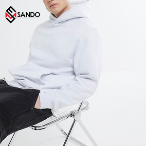 Jersey de lana para hombre de talla grande de alta calidad Unisex, Sudadera con capucha de algodón ligero, estampado de soplo 3D, bordado de logotipo personalizado - Product Image 3