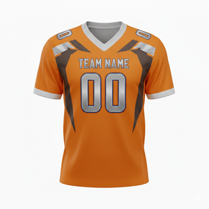 เสื้อฟุตบอลอเมริกันแบบสั้นแขน ป้องกันแบคทีเรีย แบบกำหนดเอง ไซส์ XL ขนาดใหญ่พิเศษ ลายพิมพ์แบบรีดร้อน - Product Image 4