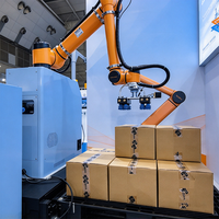 Station de palettisation collaborative modulaire AUBO 30 kg, robot cobot pour l'empilage de boîtes en carton, automatisation de la palettisation en entrepôt