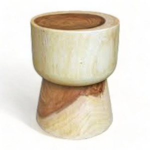 Vente en gros de Offre Spéciale tabouret de table d'appoint rond à bord vif Dia 40x45 cm table basse en bois de Suar table d'appoint de salon design d'hôtel - Product Image 2