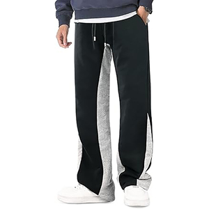 Pantalones Cargo Jogger Anchos de Lona Ecológica Transpirables y Ligeros para Hombre, Estilo Urbano, Verano, Desgastados - Product Image 1
