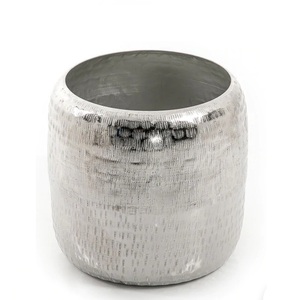 Vase décoratif à fleurs en argent plaqué, design martelé, grande taille, décoration pour fête d'anniversaire, prix de gros - Product Image 3