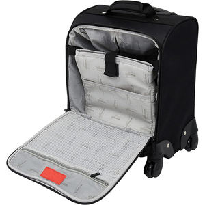 कस्टम ट्रॉली एल लगेज सॉफ्ट साइड स्पिनर लगेज, बेस स्पिनर कैरी ऑन लगेज ट्रैवल लगेज बैग विद व्हील्स ब्लैक - Product Image 3