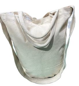 Customizable Heavy Cotton Canvas <b>Bag</b> Unique Cylindric Shape Double Handles Fashionable <b>Vintage</b> Lady Logo Color Print Options - Product Image 3