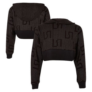 เสื้อโยคะผ้าฝ้ายมีฮู้ดสำหรับผู้หญิงเสื้อแจ็คเก็ตมีฮู้ดระบายอากาศได้ดีติดโลโก้ตามสั่ง - Product Image 5