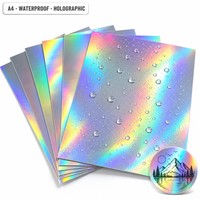 Papier d'impression holographique pour étiquettes A4 personnalisées, imperméable, directement de l'usine, pour imprimante jet d'encre, autocollant photo