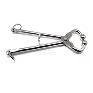 Pince à anneau nasal pour bétail en acier inoxydable chirurgical Hasni avec longue chaîne, haute qualité, certifiée CE - Product Image 4
