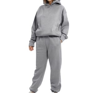 Ensemble de survêtement pour femmes en coton 100% de dernière génération, couleur unie, imprimé, taille plus, respirant, survêtement oversize pour femmes - Product Image 1
