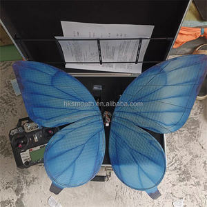 SMOOTH Electric Led Fairy Butterfly Wings <b>Blue</b> Led 3D Luminous Big Butterfly Landscape <b>Light</b> bionic butterfly - Product Image 6