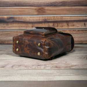 Sac à dos en cuir vintage de haute qualité Sac à bandoulière antivol de grande capacité avec logo personnalisé Leather-LBP-0083 véritable souple - Product Image 5