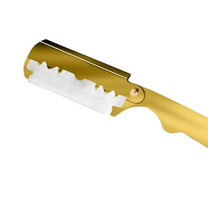 Diseño ergonómico para un afeitado y aseo precisos, maquinilla de afeitar de borde recto profesional para peluquero, seguridad con hoja abatible - Product Image 6