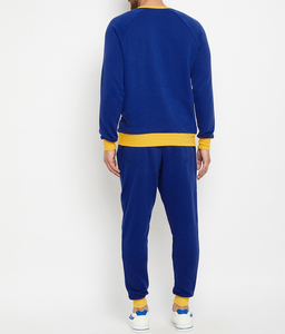 เซ็ตเสื้อสเวตเตอร์คอกลมของผู้ชายสำหรับฤดูใบไม้ร่วงเสื้อกันหนาวกีฬาบุขนแกะลายพิมพ์โลโก้กางเกงลำลองทรงหลวม - Product Image 6