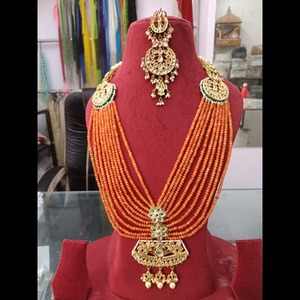 ชุดยาวลูกปัดโบราณมาลาอินเดียพร้อมลูกปัดหลากสีคุณภาพสูงทำด้วยมือสร้อยคอจำนวนมาก - Product Image 2