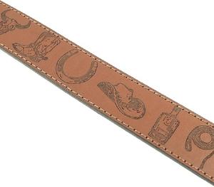 Cinturón de cuero genuino personalizable de Venta caliente Estilo occidental con acero para tamaños de hebilla disponibles-Cuero de vaquero al por mayor - Product Image 4