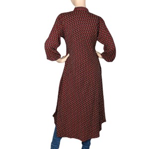 เสื้อคุर्ติพิมพ์ลายสำหรับผู้หญิง - หลายสี - Product Image 3