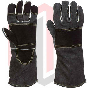 ถุงมือทำงานเชื่อมหนังวัวแยกทำจากหนังวัวทนความร้อนป้องกันไฟฟ้าสถิตย์ใส่สบาย - Product Image 1