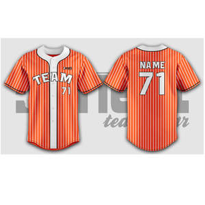 เสื้อเบสบอลผ้าโพลีเอสเตอร์100% เสื้อเบสบอลพิมพ์ลายออกแบบได้ตามต้องการ - Product Image 2