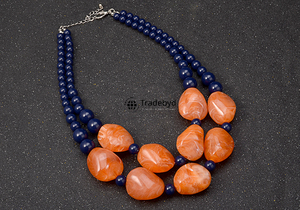 Tradebyd Trendy Collier en résine Bijoux légers Pièce de déclaration faite à la main pour femmes et adolescents - Product Image 3
