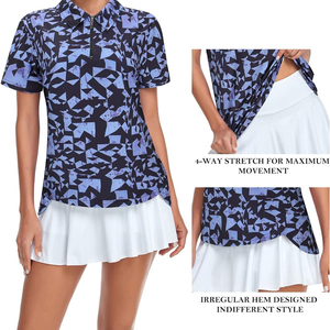Camisetas Deportivas de Golf para Mujer, 100% Algodón, Tejido de Alta Calidad para Uniformes de Golf, Logotipo Personalizado, Casual, Corta, Transpirable, para Tallas Mixtas - Product Image 3