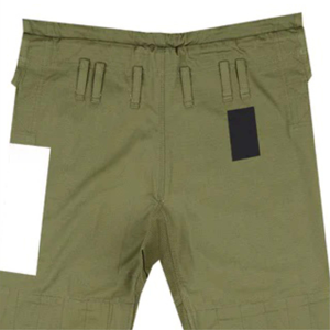 Kimono d'arts martiaux vert olive, veste de lutte, patch contrasté sur l'épaule, broderie personnalisée, haut d'entraînement extensible pour hommes et femmes - Product Image 5