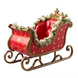 Décor de table de traîneau de Noël en métal classique ornement de vacances rustique intemporel pour manteau d'hiver - Product Image 4