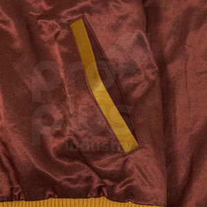 Chaqueta de Satén para Hombre, Cuello Alto, Logotipo Frontal, Transpirable, Ecológica, Ligera, Suave, Brillante, Elegante, Informal de Invierno para Uso Diario - Product Image 5