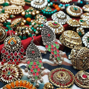 Direct from Indian Supplier Best Selling High Quality High Grade Oxidised <b>Long</b> Drop Jhumka Handmade Traditional Ethnic Jewelry - Product Image 3