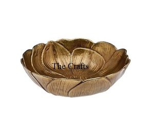 Cuenco de chocolate de frutas de diseño clásico en cuenco decorativo de aluminio dorado para uso doméstico y de vajilla - Product Image 1