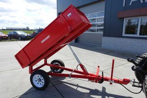 Remolque hidráulico de doble eje usado, 8 toneladas, engranaje basculante de granja para tractor, uso agrícola, alta garantía de 1 año - Product Image 5