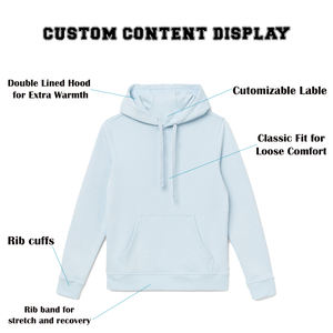 Sweat-shirt à capuche en coton pour homme, streetwear, léger, chaud, décontracté, coupe régulière, manches longues, confortable, OEM ODM, commande en gros - Product Image 5