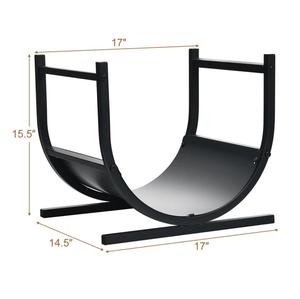 Support en acier fantaisie bûche bois de chauffage support intérieur et extérieur maison jardin stockage décoratif cheminée accessoires - Product Image 4