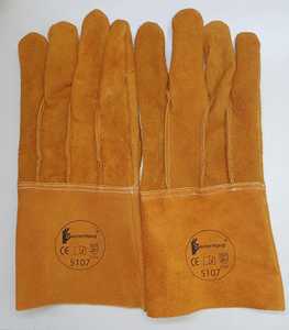Gants en cuir à manchette courte marron de haute qualité Gants de sécurité antistatiques épais et résistants pour l'industrie du soudage - Product Image 3