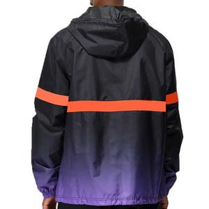 Veste coupe-vent à capuche à manches longues personnalisée avec fermeture éclair Vestes légères pour hommes à l'épreuve de la pluie et du vent - Product Image 3