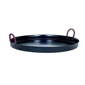 Bandeja DE SERVICIO DE Metal redonda decorativa hecha a mano para Bar Ware Hotel Metal de alta calidad para bandeja de servidor de comida de desayuno - Product Image 1