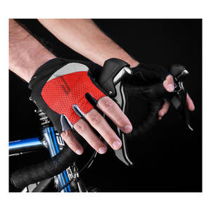 Guantes de Ciclismo de medio dedo para verano al aire libre, cuero PU antideslizante con tela de toalla de rizo de malla para uso diario, esquí deportivo - Product Image 3