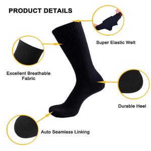 Cómodos calcetines deportivos de poliéster autocalentables con logotipo personalizado bordado, función de No mostrar para estilos de vida activos - Product Image 2