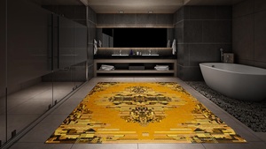 Alfombra de lana/seda anudada a mano, estilo moderno, 8x10 pies, lavable, resistente a las manchas, antideslizante, alfombra suave de lujo, decoración para el hogar y el Hotel - Product Image 2