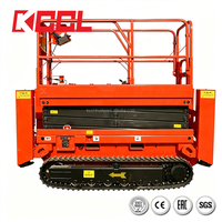Plateforme élévatrice à ciseaux sur chenilles diesel 1000 kg CE ISO pour chantier de construction usage intensif