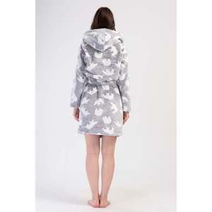KADIN J.ULTRASOFT KAPSONLU UZUN KOL KISA CEPLI SABAHLIK - สีเทาผสม - สีเทาผสม - Product Image 4