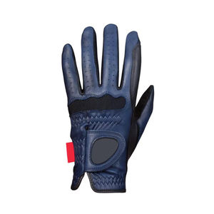 Nouveaux gants d'équitation : hiver, doigts entiers, cuir synthétique bleu - Product Image 5
