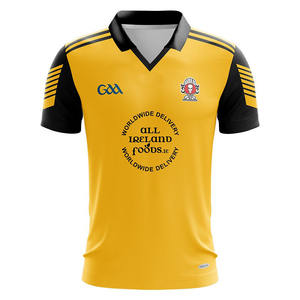 ชุดเสื้อเจอร์ซีย์สไตล์ยอดนิยมพร้อมโลโก้ด้านหน้าแขนสั้น100% วัสดุโพลีเอสเตอร์ดีไซน์แบบทึบมีบริการ OEM - Product Image 1