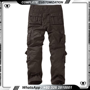 Pantalones Cargo para correr para hombre con bolsillos laterales y ropa deportiva para gimnasio al por mayor con logotipo personalizado - Product Image 4