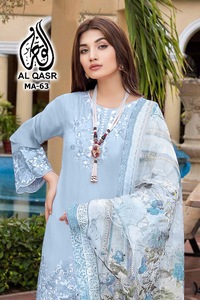 Dernier Designer Faux Georgette Broderie Séquence Travail Kurti Set B y Fab Zone - Product Image 2