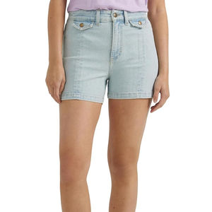 กางเกงขาสั้นผ้ายีนส์เอวสูงของผู้หญิง, ใหม่2025ผ้าฝ้ายระบายอากาศได้ดีกางเกงขาสั้นแฟชั่นปรับแต่งได้แบบลำลอง - Product Image 1