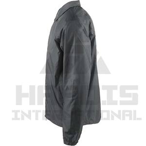 Hot Sale Men's Coaches Jacket Blank Custom Logo Plus Size Men's Coaches Jacket Plain <b>Black</b> <b>Windbreaker</b> Coaches Jacket - Product Image 4