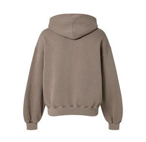 100% Cotton 300GSM Heavyweight Terry <b>American</b> Style Lazy Loose Thin Regular Shoulder Pullover Embroidery Fleece Winter <b>Clothing</b> - Product Image 2