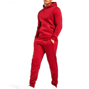 Survêtement de sport décontracté haute couture pour hommes, deux pièces personnalisables avec pantalon en polaire, col à capuche d'hiver - Product Image 3