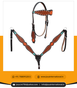 ORSE estestern eather ooled rieadstall Ridle rereast ollollar ACK et uustom estestern riridle plegable - Product Image 4